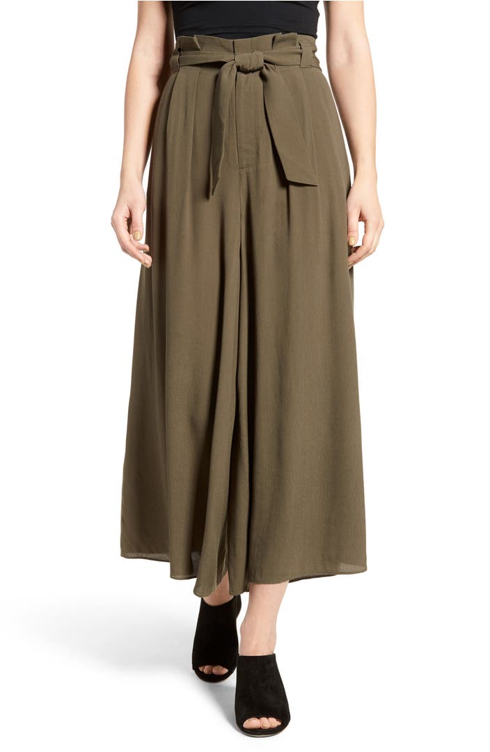 Leith Paperbag Waist Culottes | Nordstrom