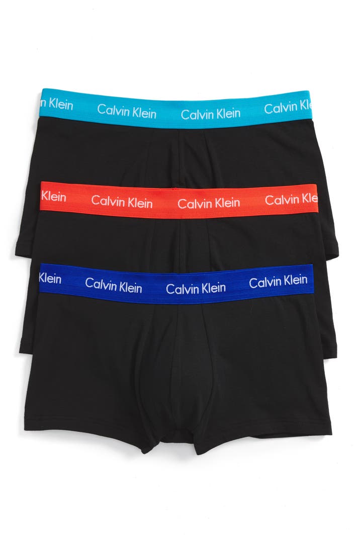 Calvin Klein 3-Pack Stretch Cotton Low Rise Trunks | Nordstrom
