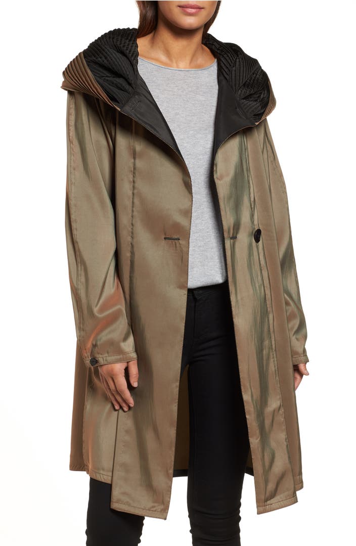 Main Image - Mycra Pac Designer Wear Reversible Pleat Hood Packable Travel Coat