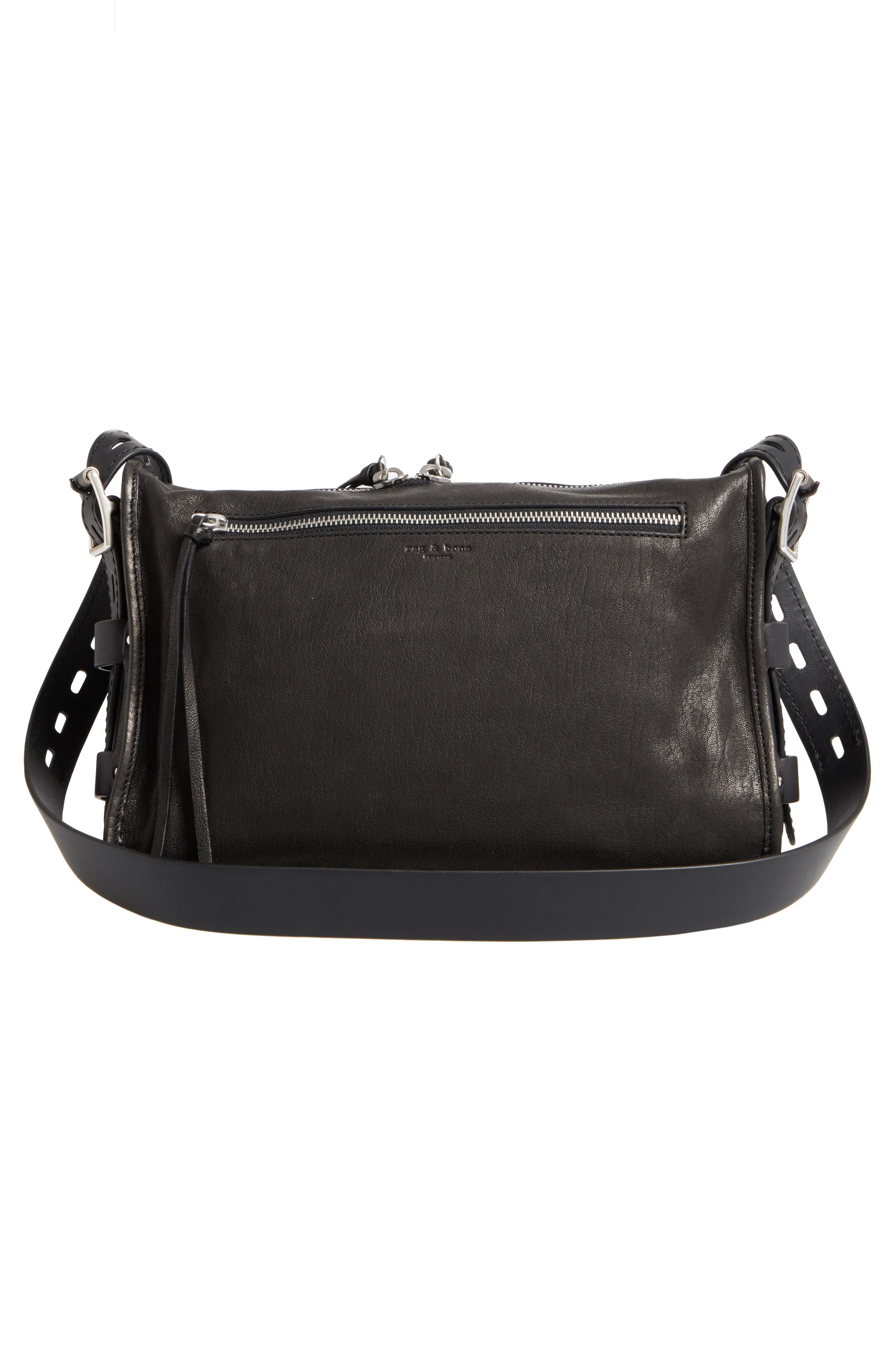 RAG & BONE Small Field Leather Messenger Bag - Black | ModeSens