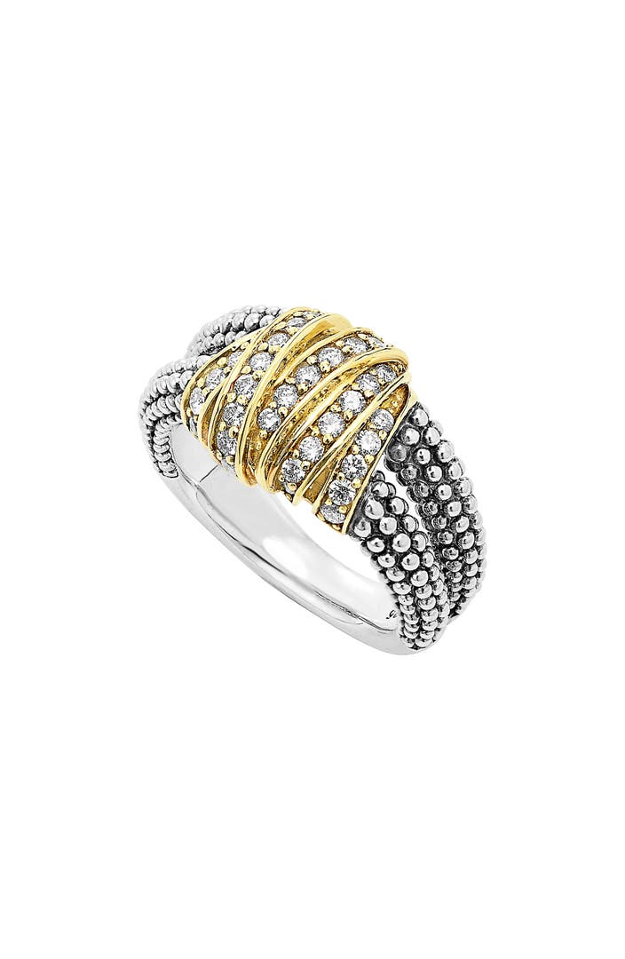 LAGOS 'Diamonds & Caviar' Medium Diamond Ring | Nordstrom