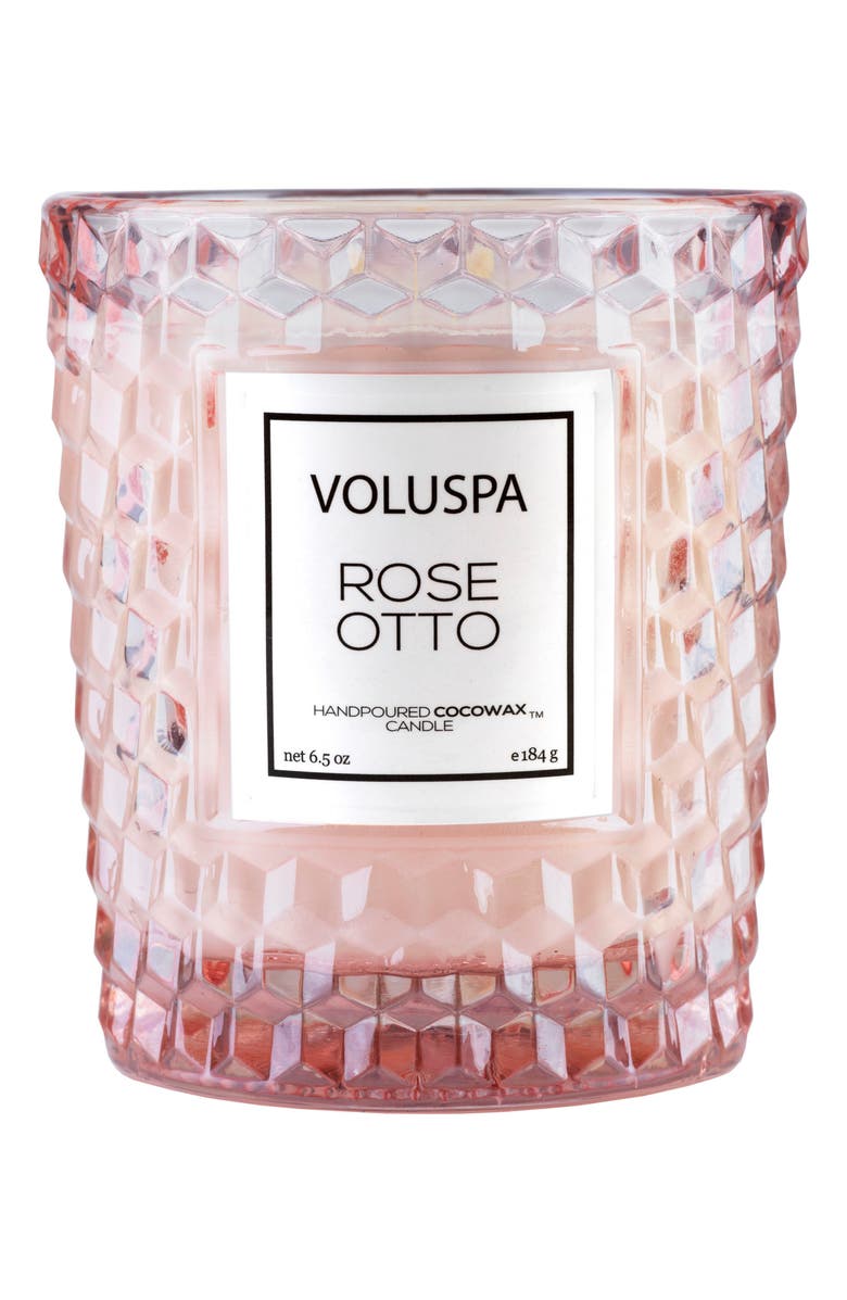 Voluspa Rose Classic Textured Glass Candle | Nordstrom
