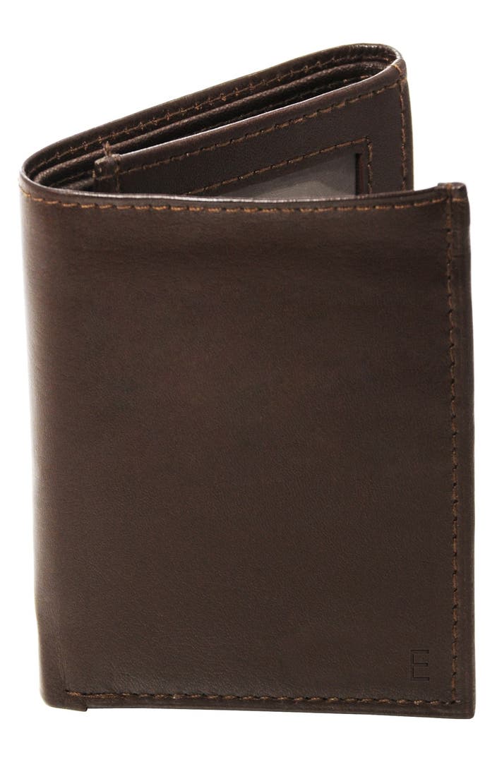 Cathy's Concepts 'Oxford' Monogram Leather Trifold Wallet | Nordstrom
