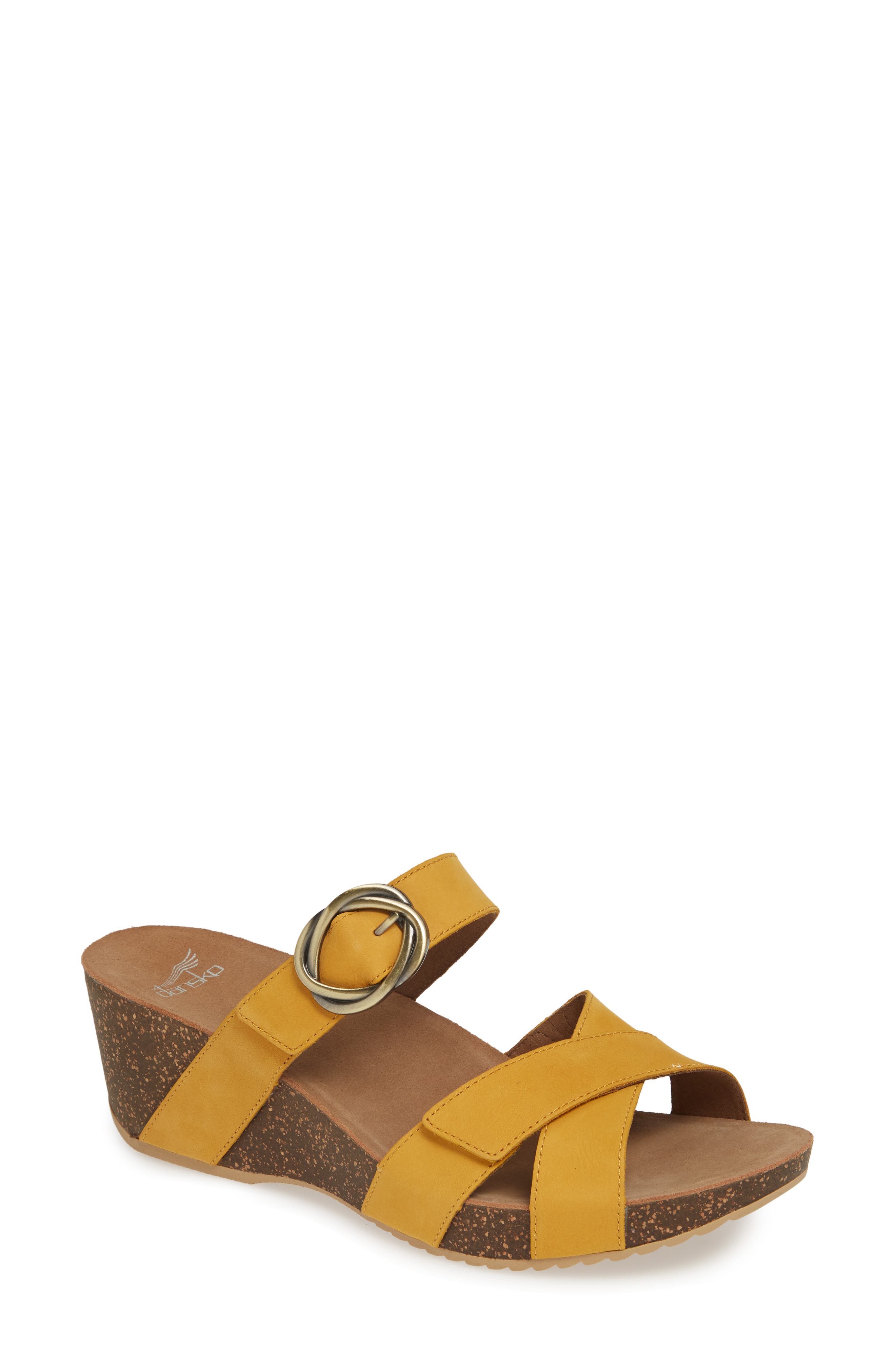 yellow dansko sandals