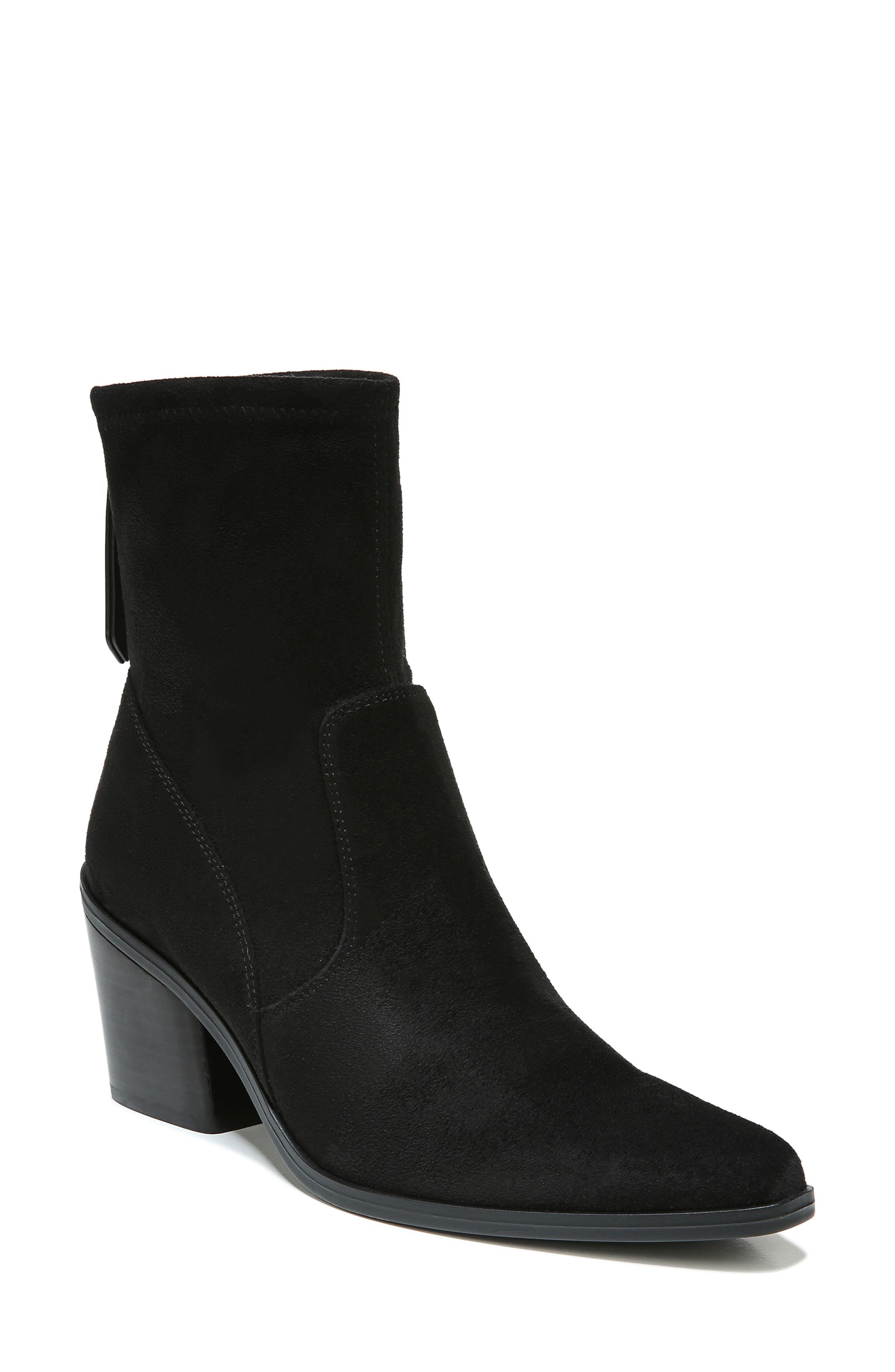 black suede pixie boots