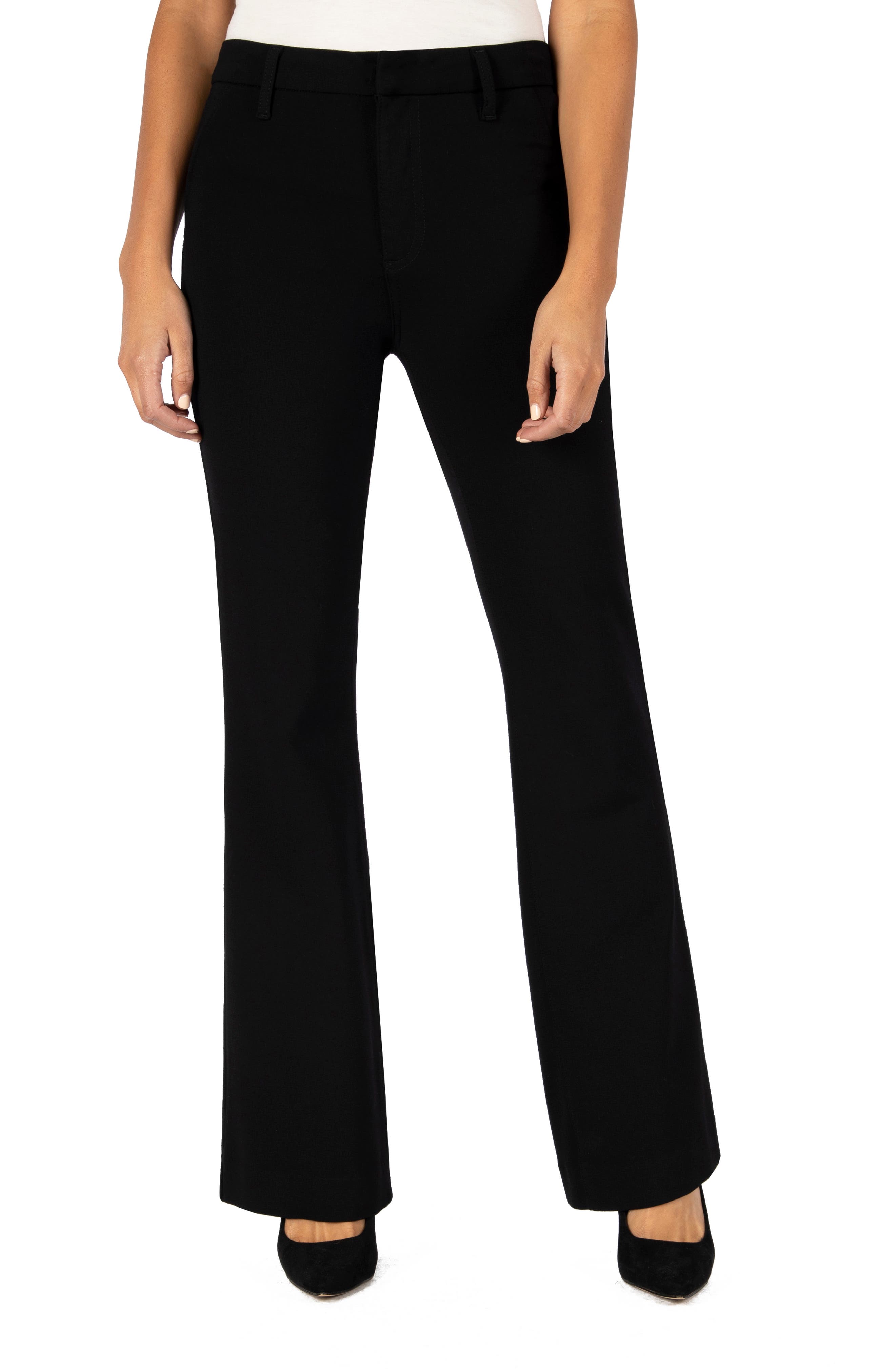stretch flare trousers