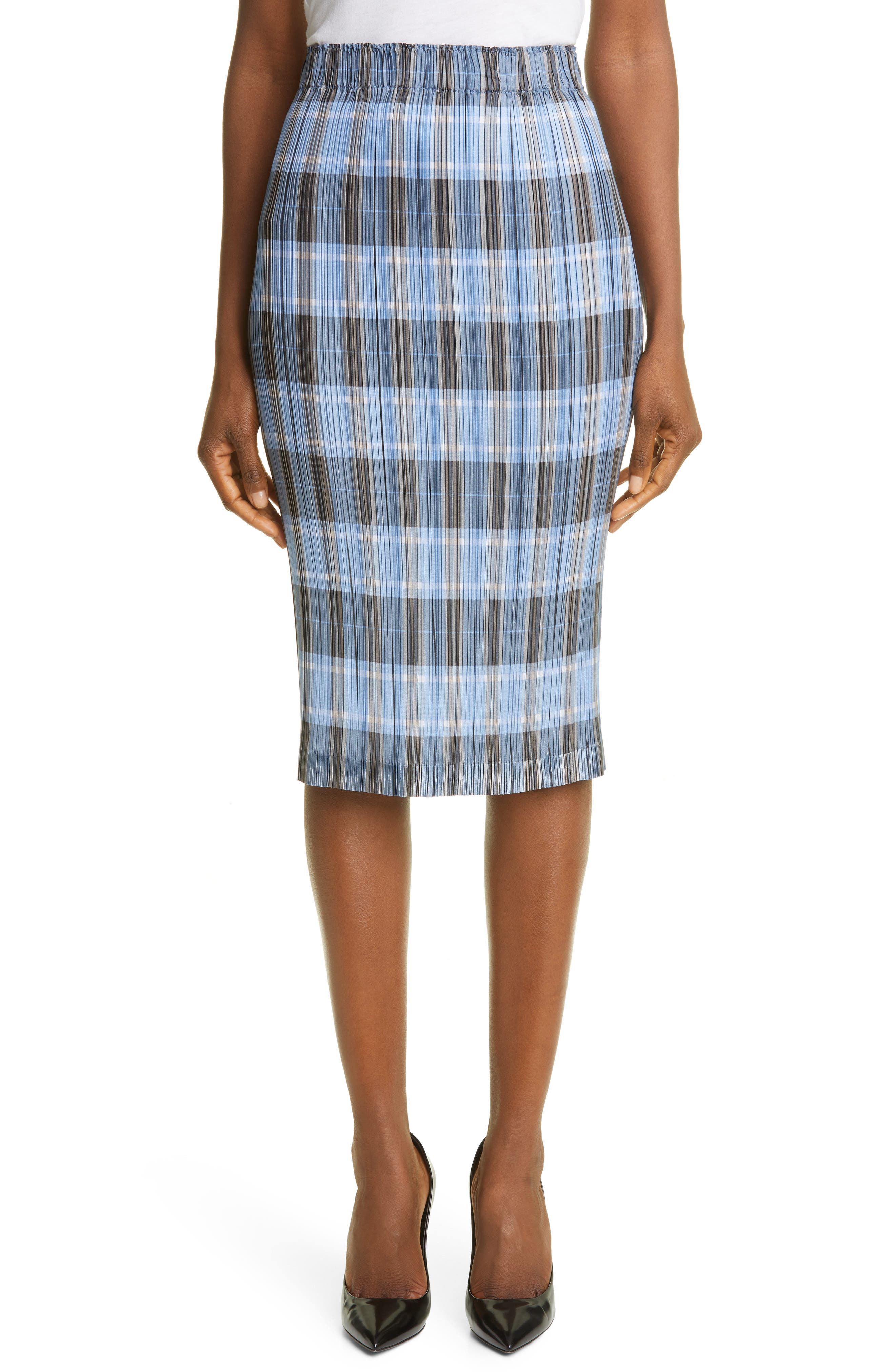 Vintage  Check Pattern Long Skirt ALEX /& Co WOOL