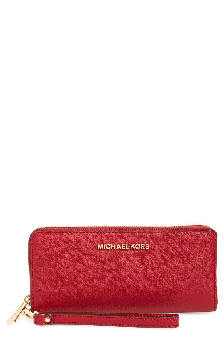MICHAEL Michael Kors 'Jet Set' Leather Travel Wallet | Nordstrom