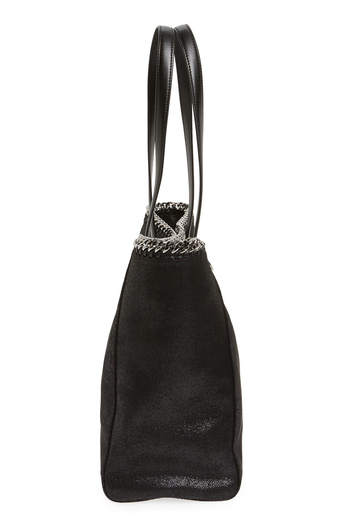 STELLA MCCARTNEY Falabella Small Shimmer Faux Leather East-West Tote in ...