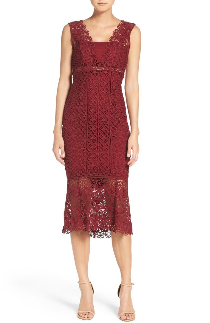 Bardot Odyssey Lace Midi Dress | Nordstrom