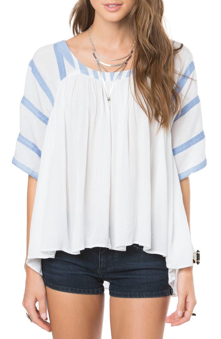 O'Neill 'Emerson' Short Sleeve Peasant Top | Nordstrom