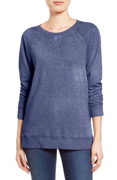 Main Image - Caslon® Burnout Sweatshirt (Regular & Petite)