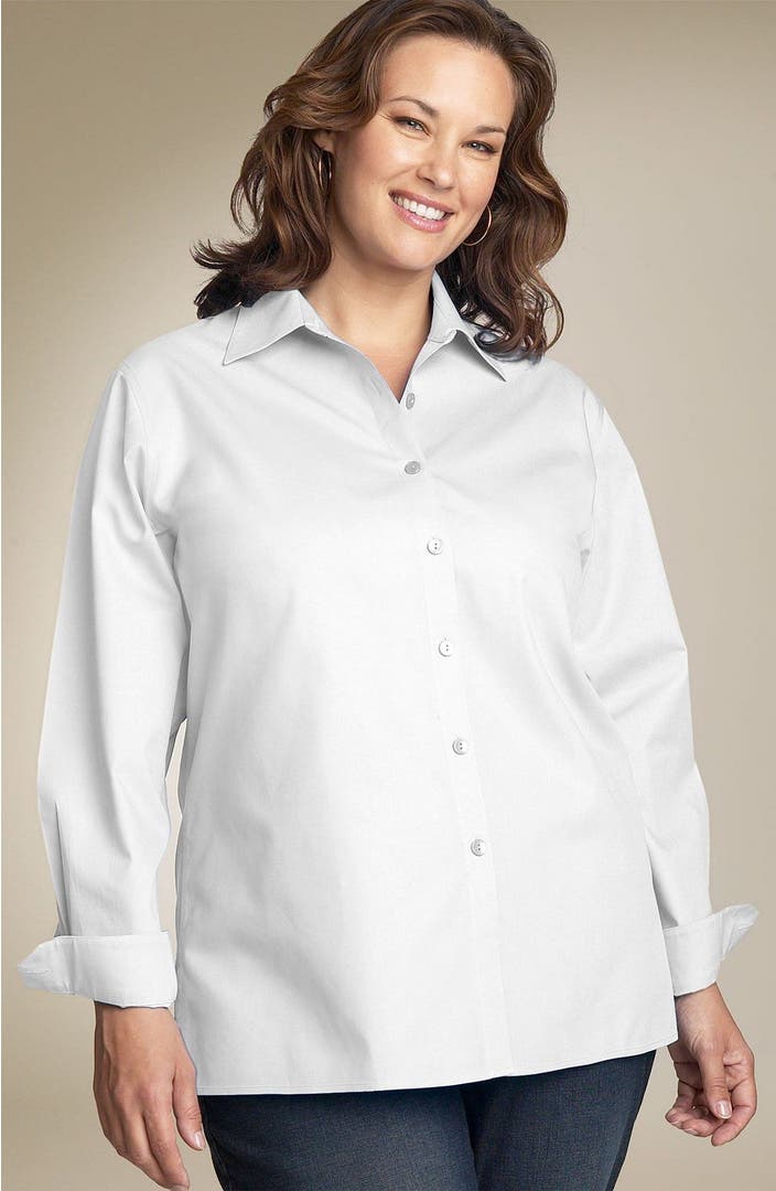 Foxcroft Classic Cotton Shirt (Plus) | Nordstrom