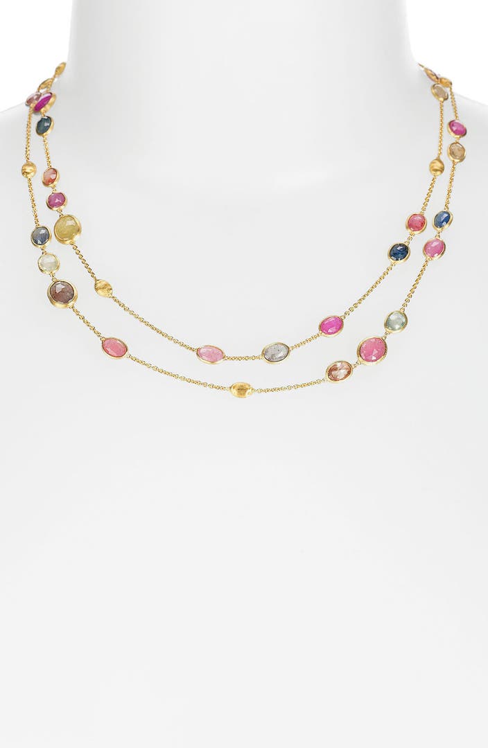 Marco Bicego 'Sivilgia' Long Sapphire Station Necklace | Nordstrom