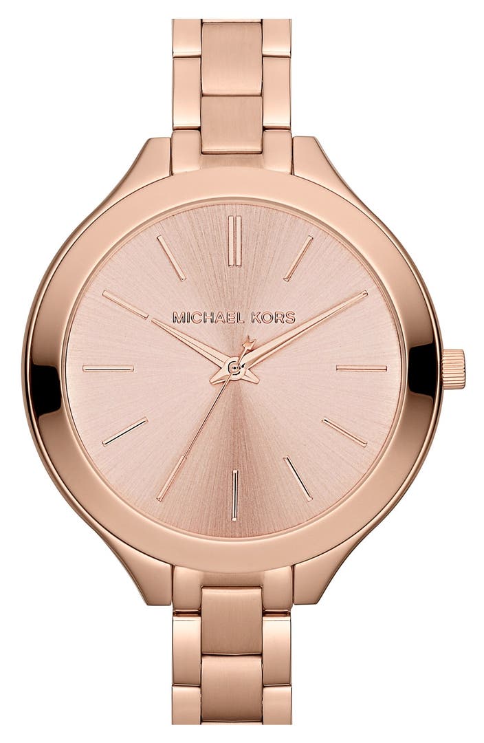 Michael Kors 'Slim Runway' Thin Bracelet Watch, 42mm | Nordstrom