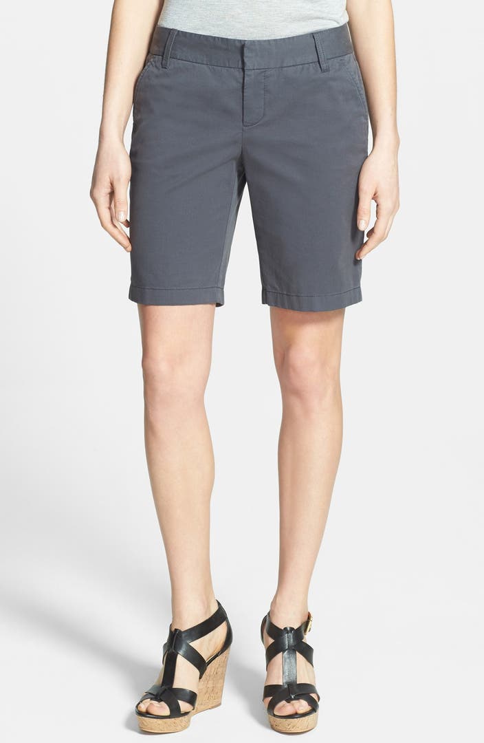 Caslon® Clean Front Nine-Inch Shorts (Regular & Petite) | Nordstrom