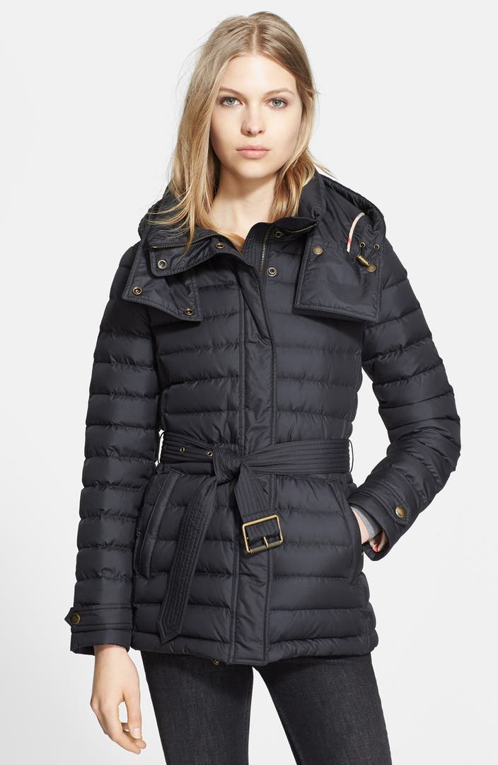 Burberry Brit 'Cornsdale' Channel Quilt Down Jacket with Hood | Nordstrom