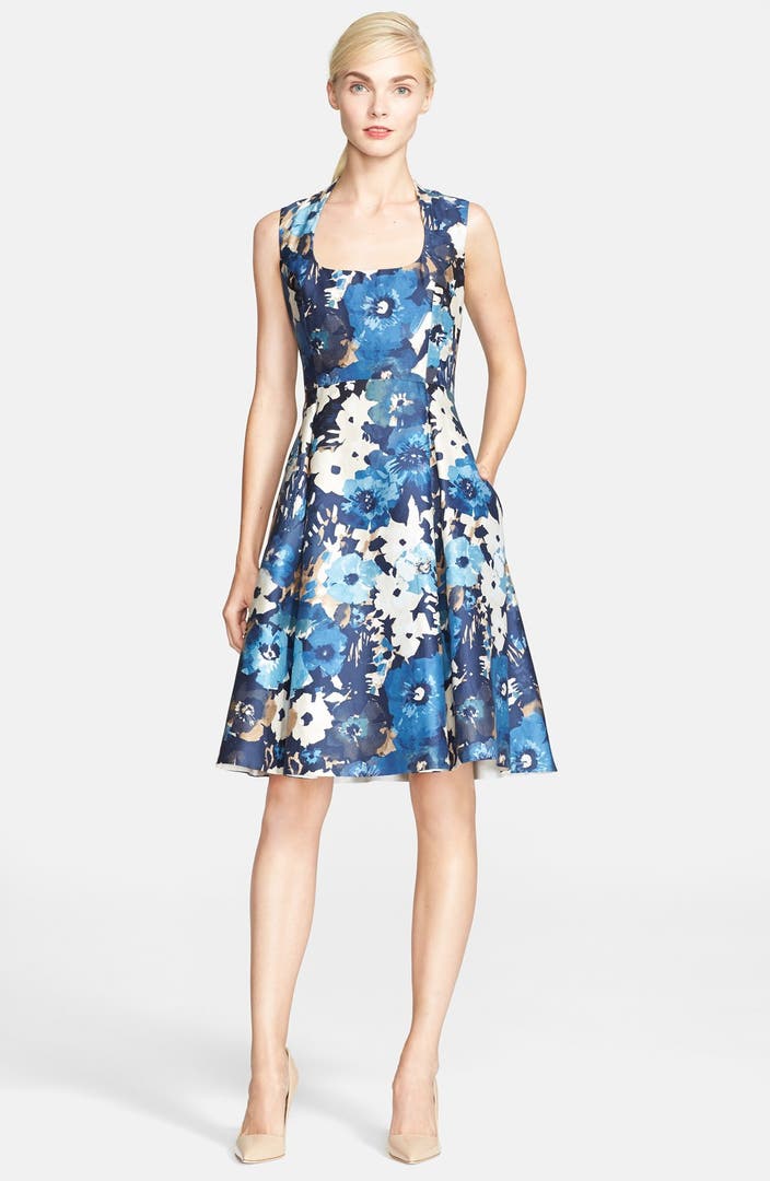 kate spade new york autumn floral print fit & flare dress | Nordstrom