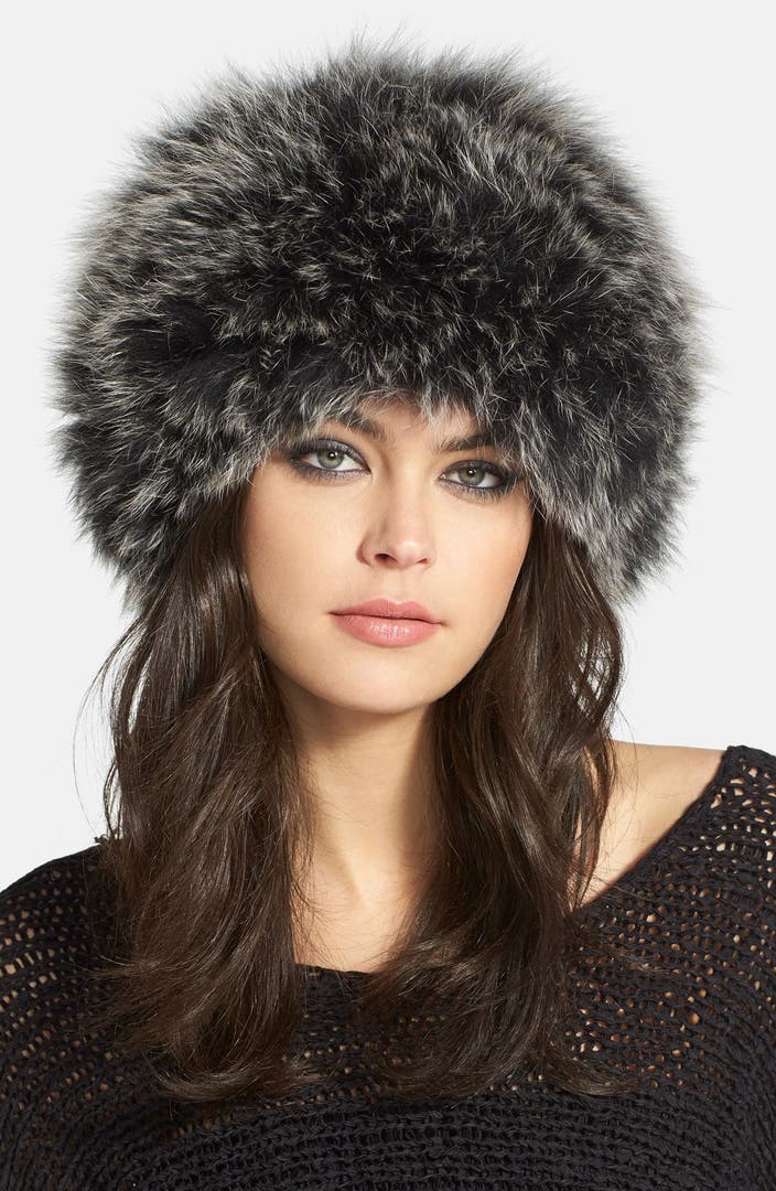 Dena Genuine Fox Fur Bubble Hat | Nordstrom