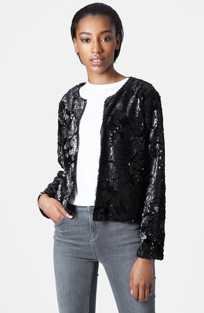 Topshop Velvet Sequin Jacket | Nordstrom
