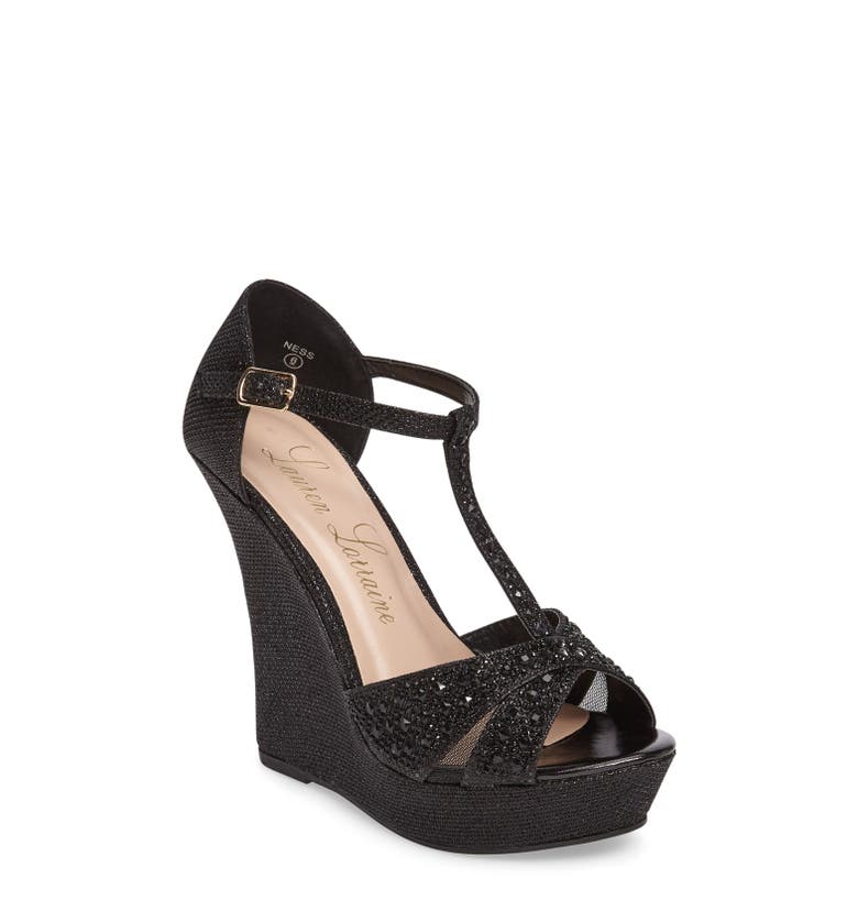 Lauren Lorraine Ness Crystal Embellished Wedge Sandal (Women) | Nordstrom