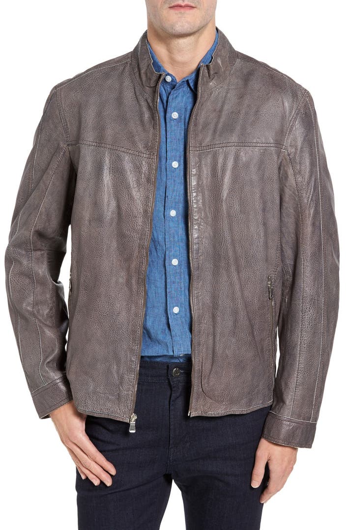 Missani le Collezioni Lambskin Leather Jacket | Nordstrom