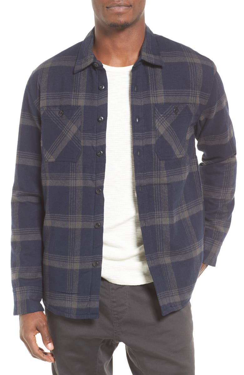 Quiksilver Metal Layer Quilt Lined Flannel Shirt | Nordstrom
