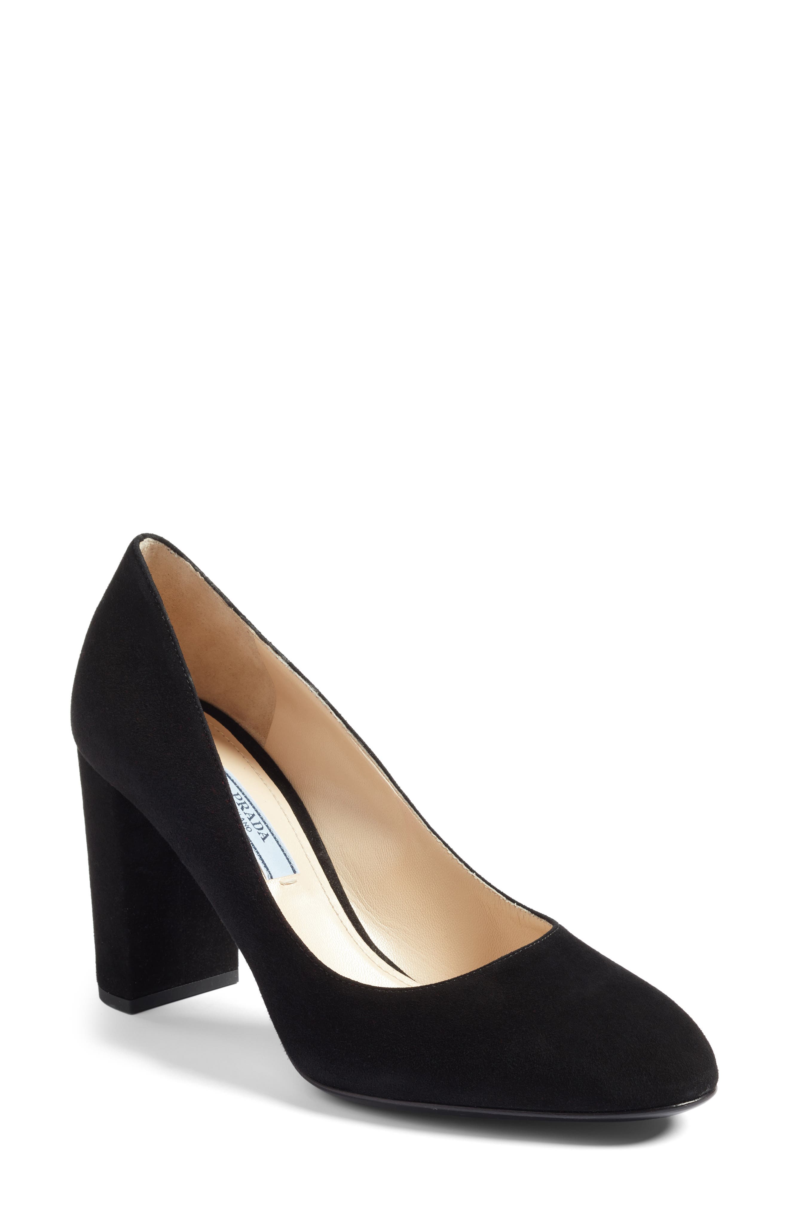 prada navy pumps