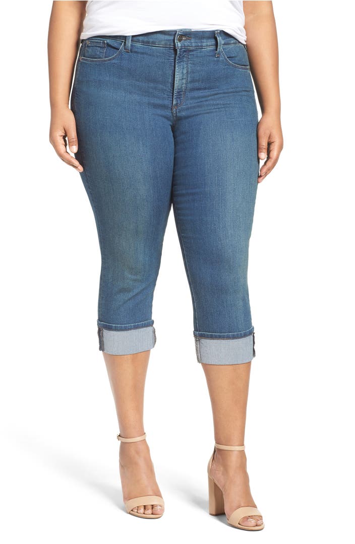 NYDJ 'Dayla' Wide Cuff Stretch Crop Boyfriend Jeans (Plus Size) | Nordstrom