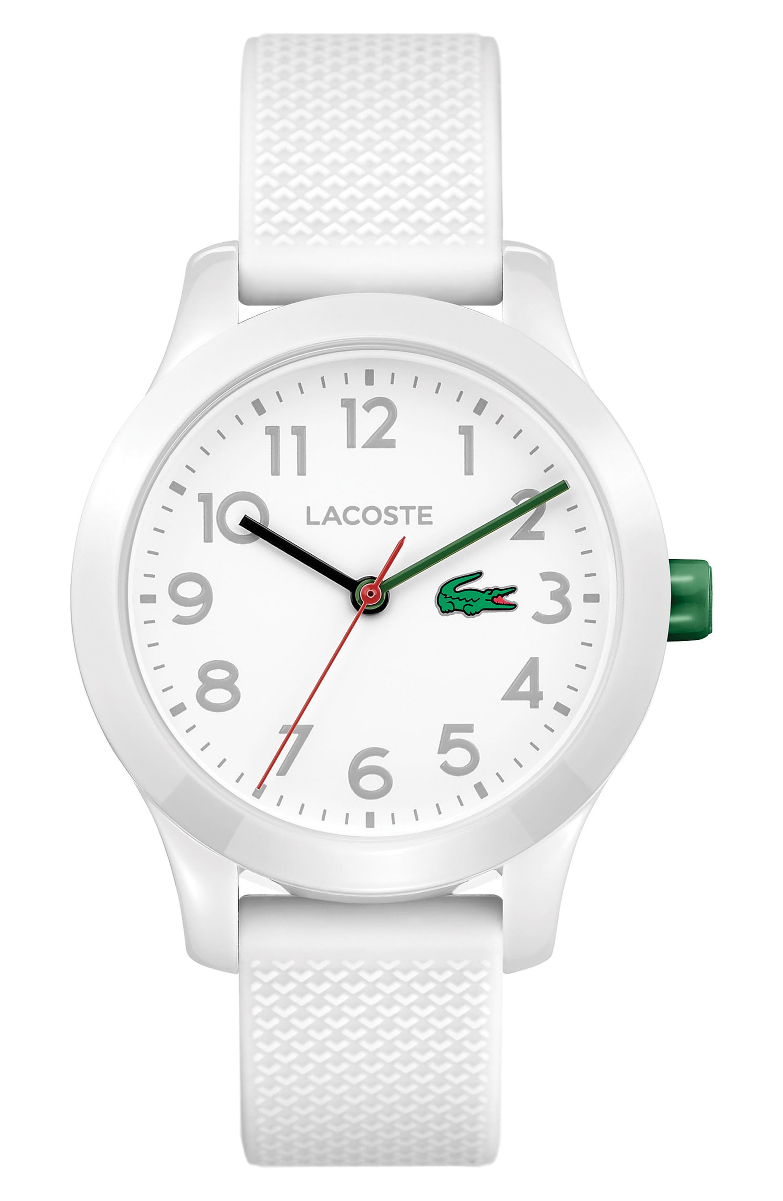 white lacoste watch women's