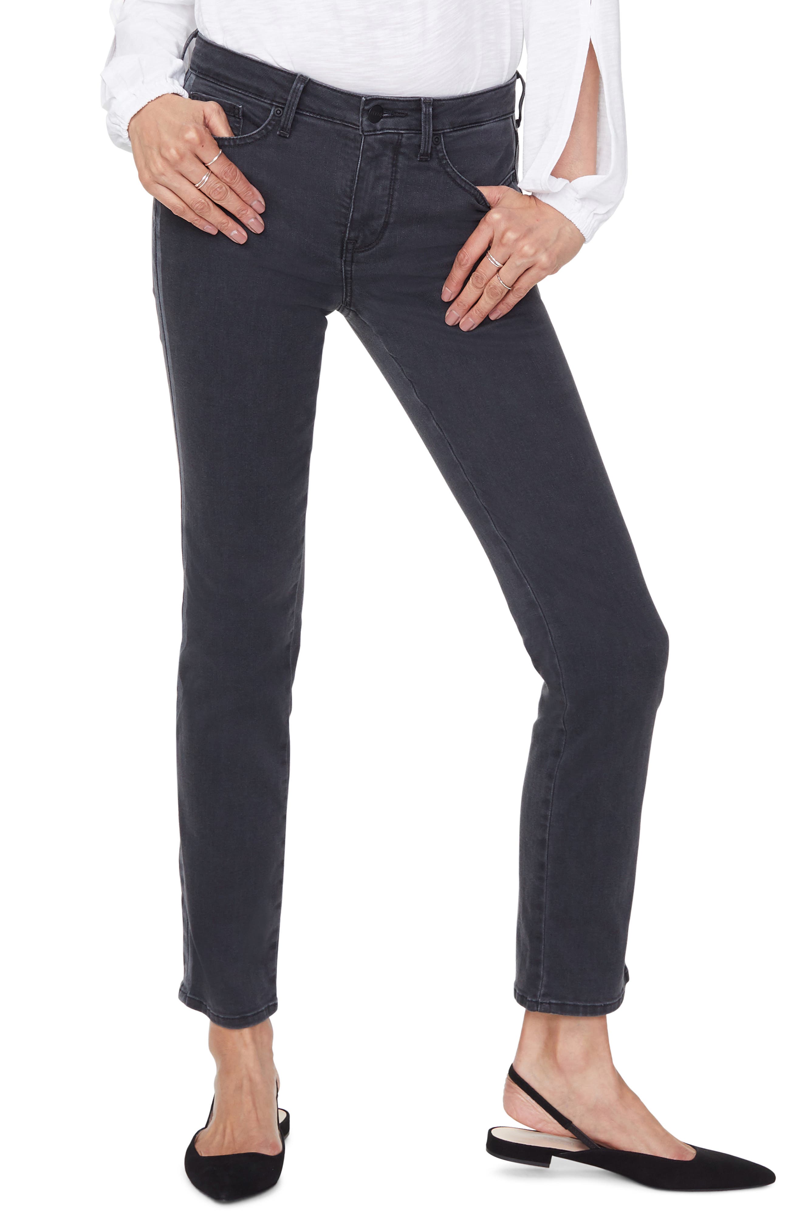 womens jeans with white stripe
