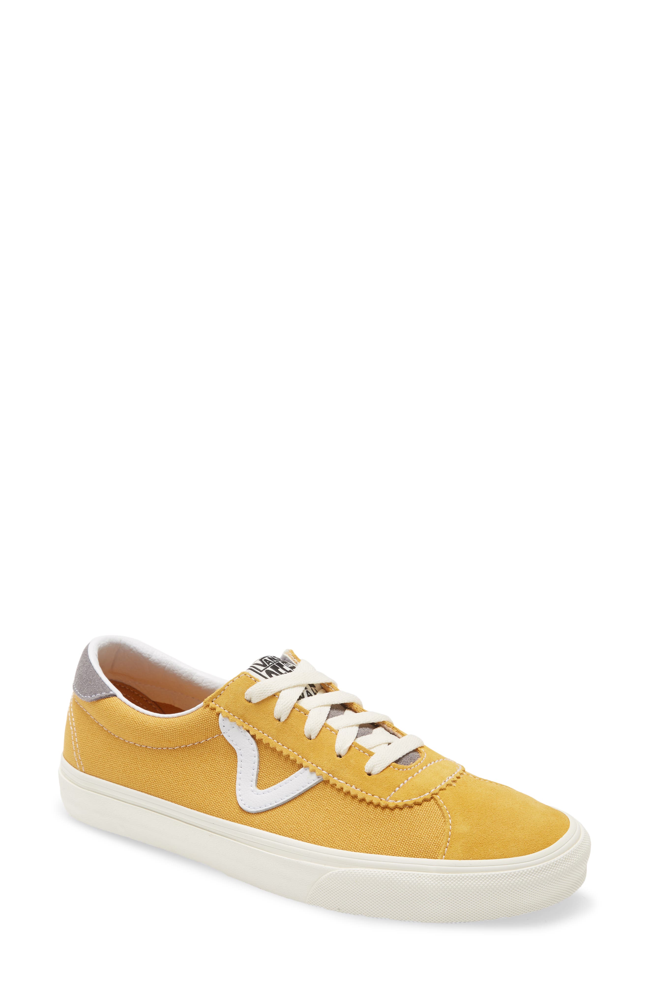 yellow sneakers athletic shoes