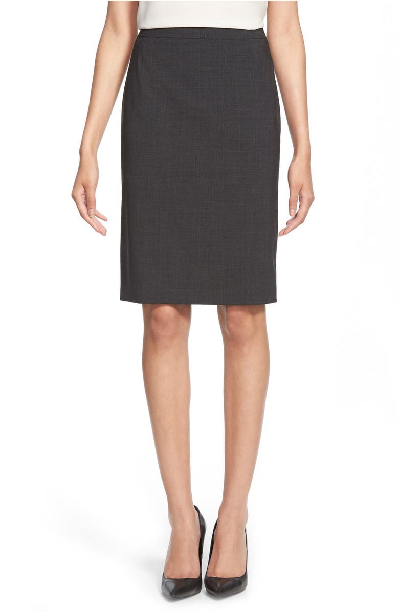 BOSS Vilea Tropical Stretch Wool Pencil Skirt (Regular & Petite ...