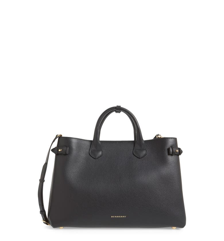 Burberry 'Large Banner' House Check Leather Tote | Nordstrom