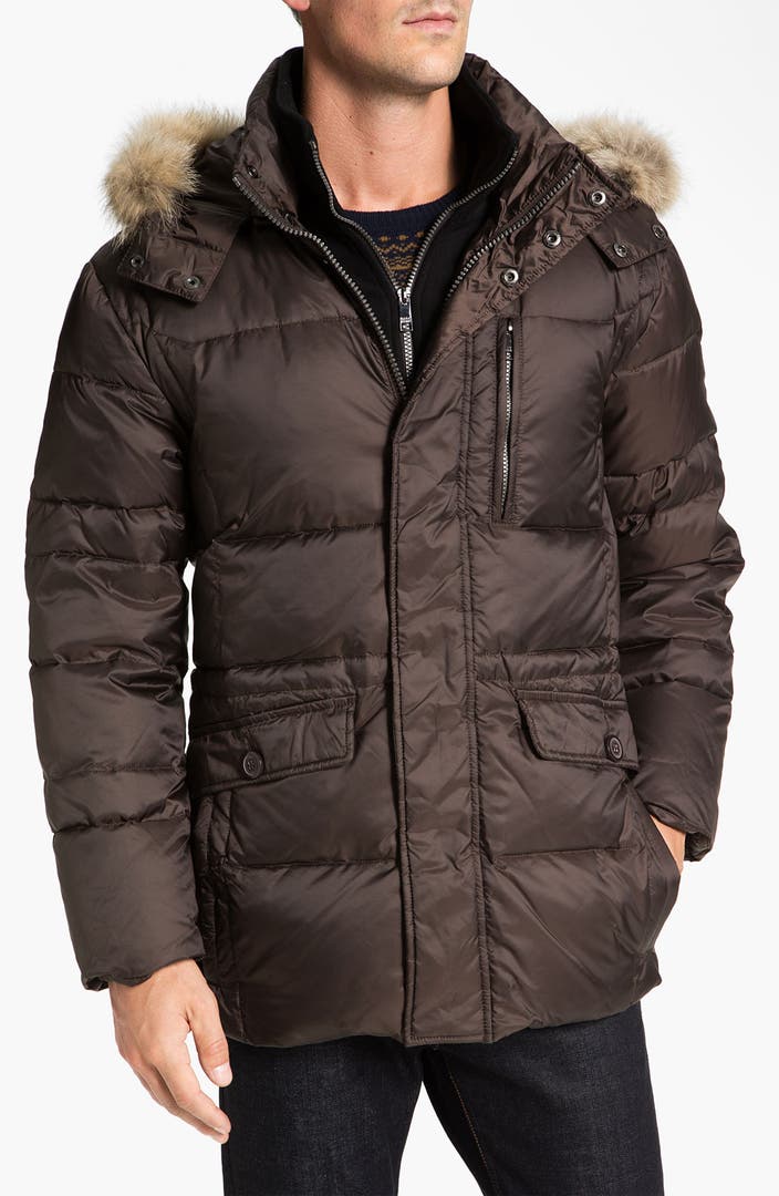 Marc New York by Andrew Marc 'Alpine Ultra' Down Jacket with Genuine ...