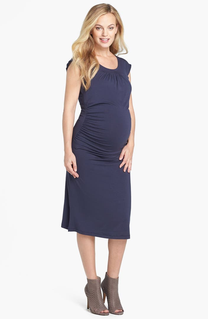 Nom Maternity 'Sophie' Ruched Maternity Dress | Nordstrom