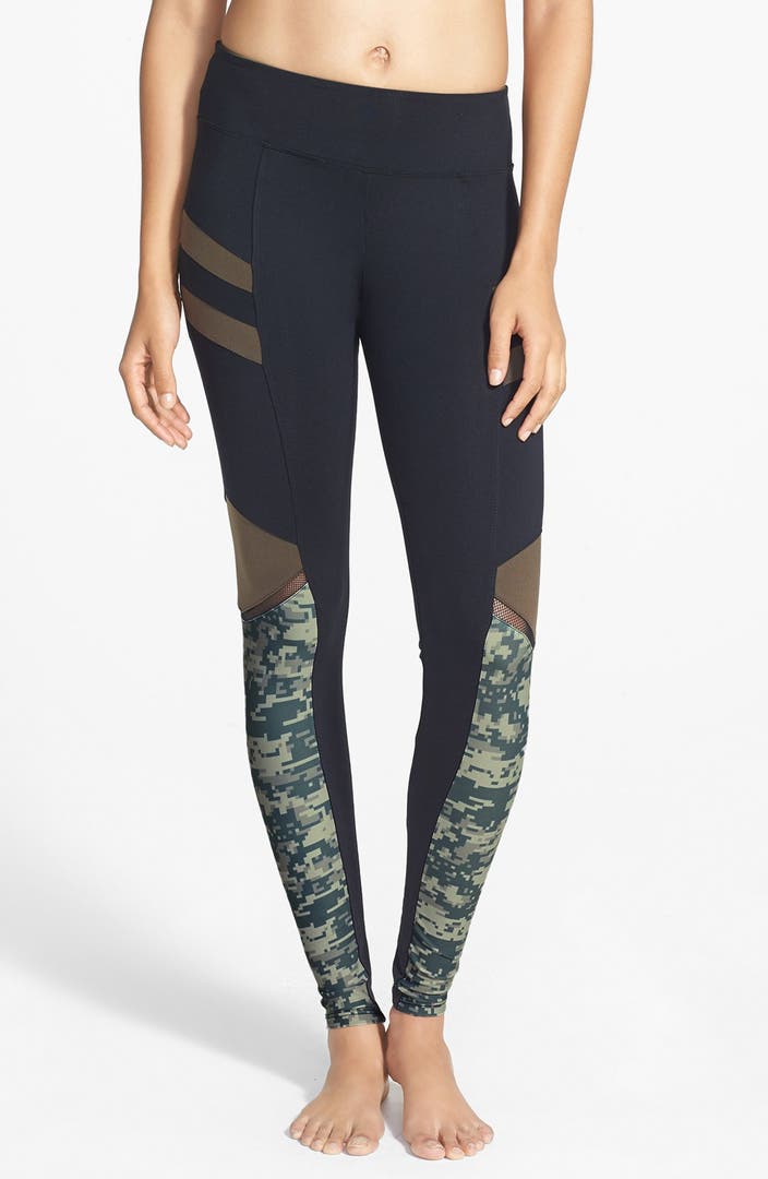 Yogalicious - Women's Camo Elastic Free High Waist Ankle Legging