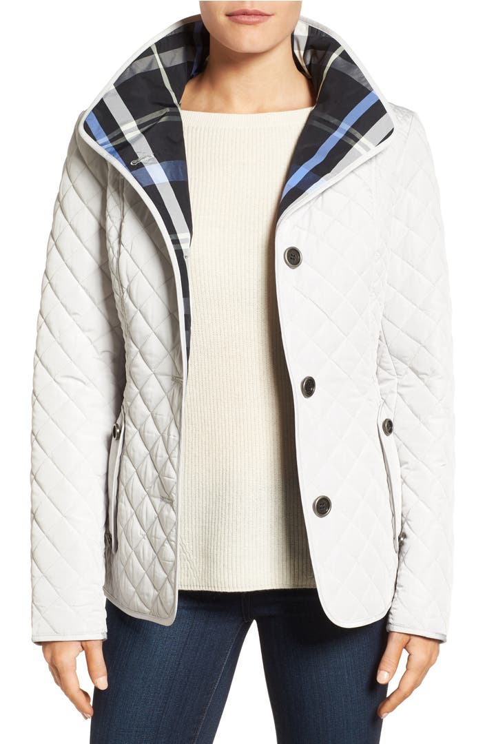 Gallery Plaid Lined Quilted Barn Jacket | Nordstrom