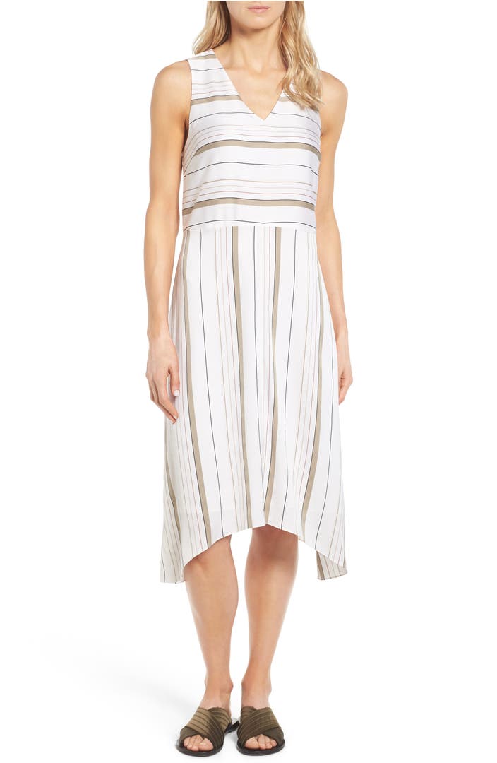 Nordstrom Collection Stripe Stretch Silk Dress | Nordstrom