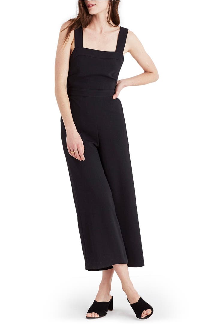 Madewell Apron Bow Back Jumpsuit | Nordstrom