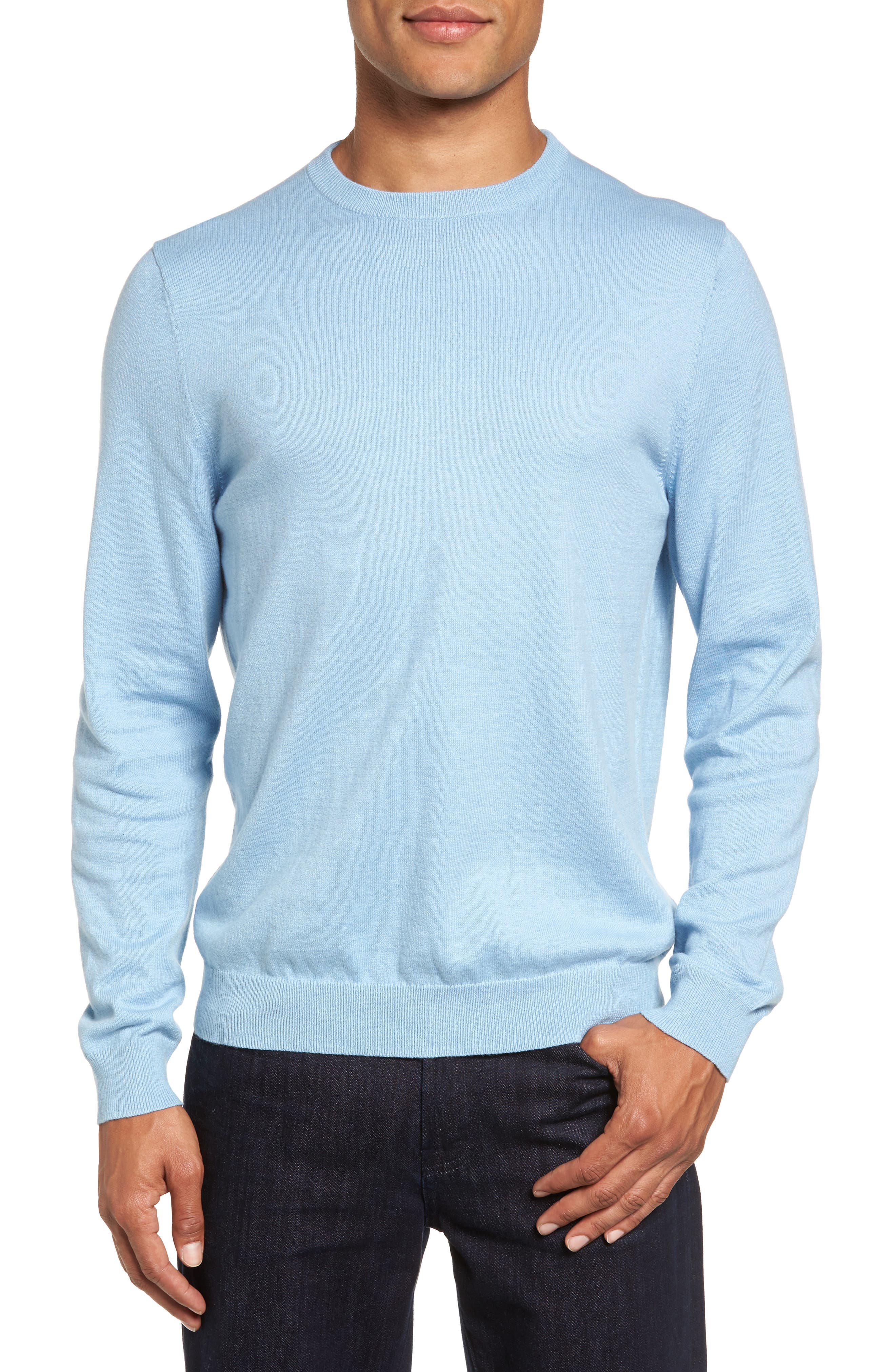 Nordstrom Men's Shop Cotton & Cashmere Crewneck Sweater (Regular ...