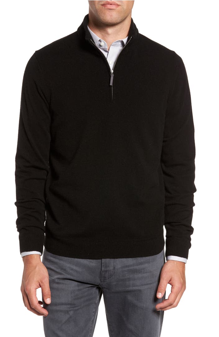 John W. Nordstrom® Quarter Zip Cashmere Sweater (Regular & Tall ...