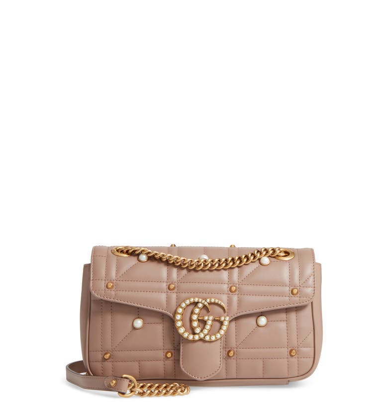 Gucci GG Marmont Matelassé Imitation Pearl Leather Shoulder Bag | Nordstrom