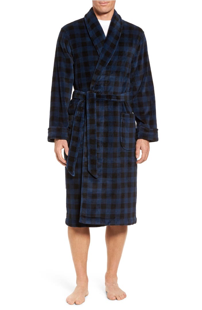 Nordstrom Men's Shop Buffalo Check Fleece Robe | Nordstrom