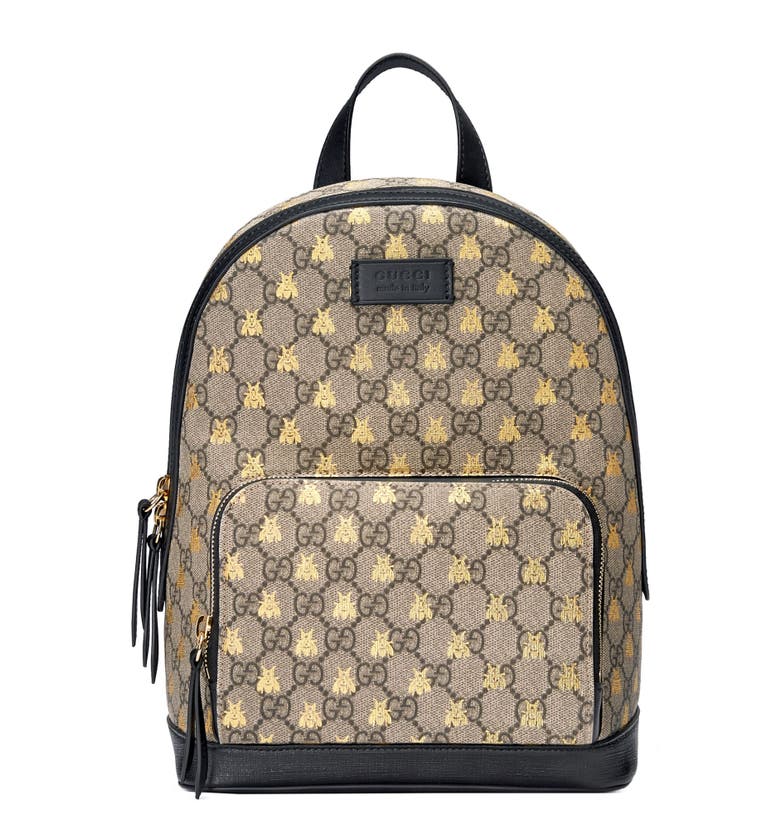 Gucci Bee GG Supreme Canvas Backpack | Nordstrom