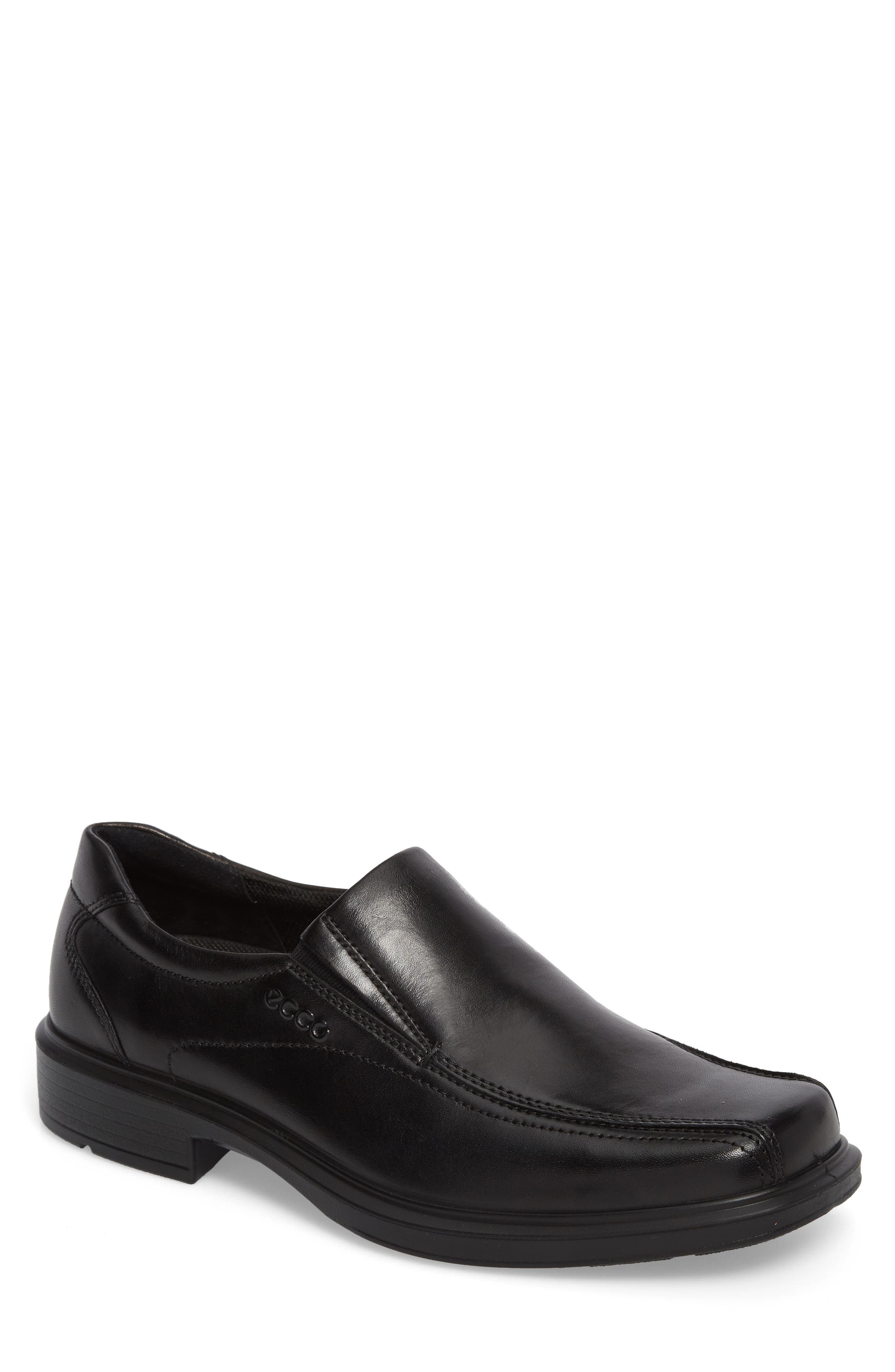 mens black formal slip on shoes