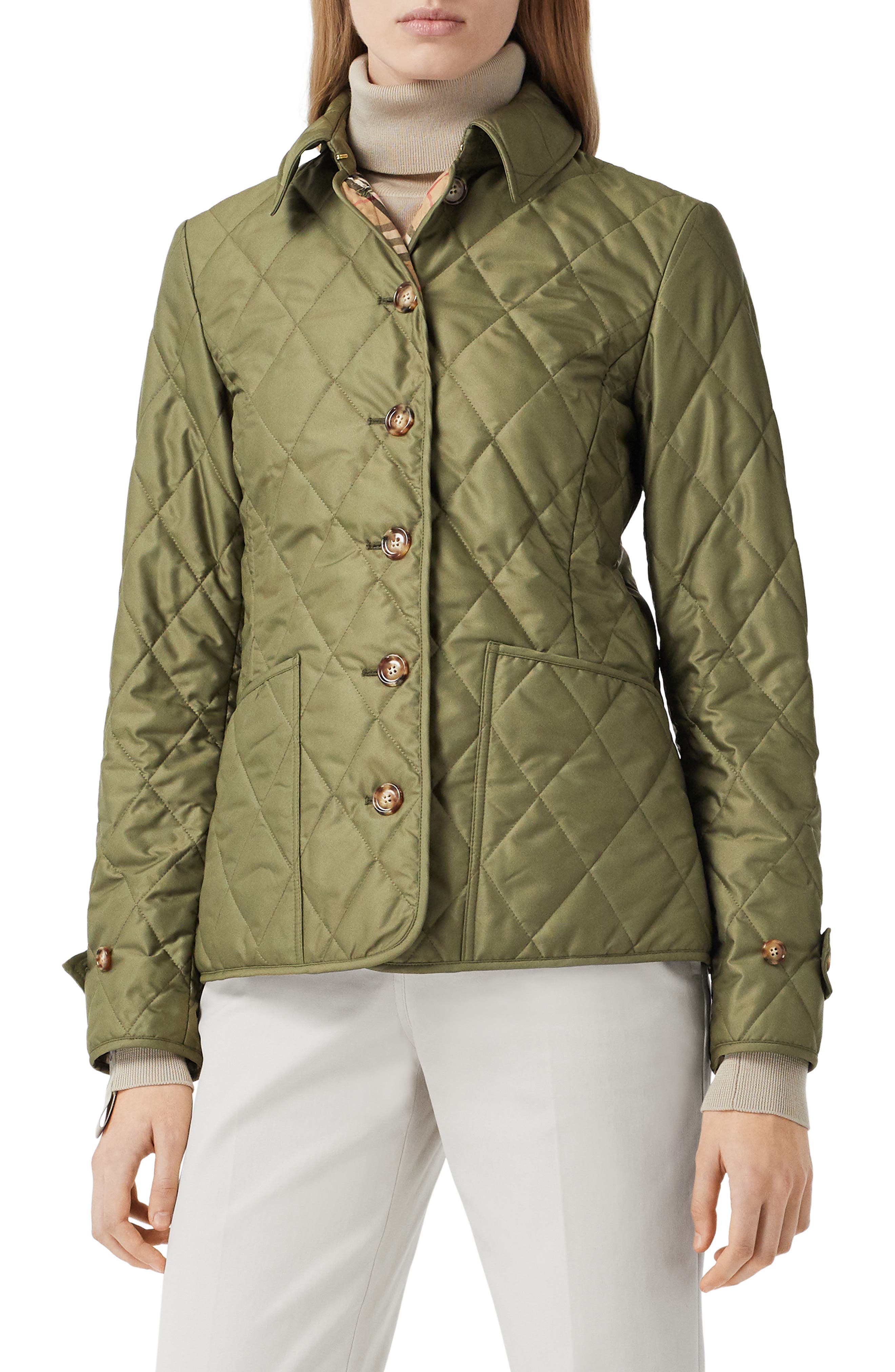 olive green burberry jacket