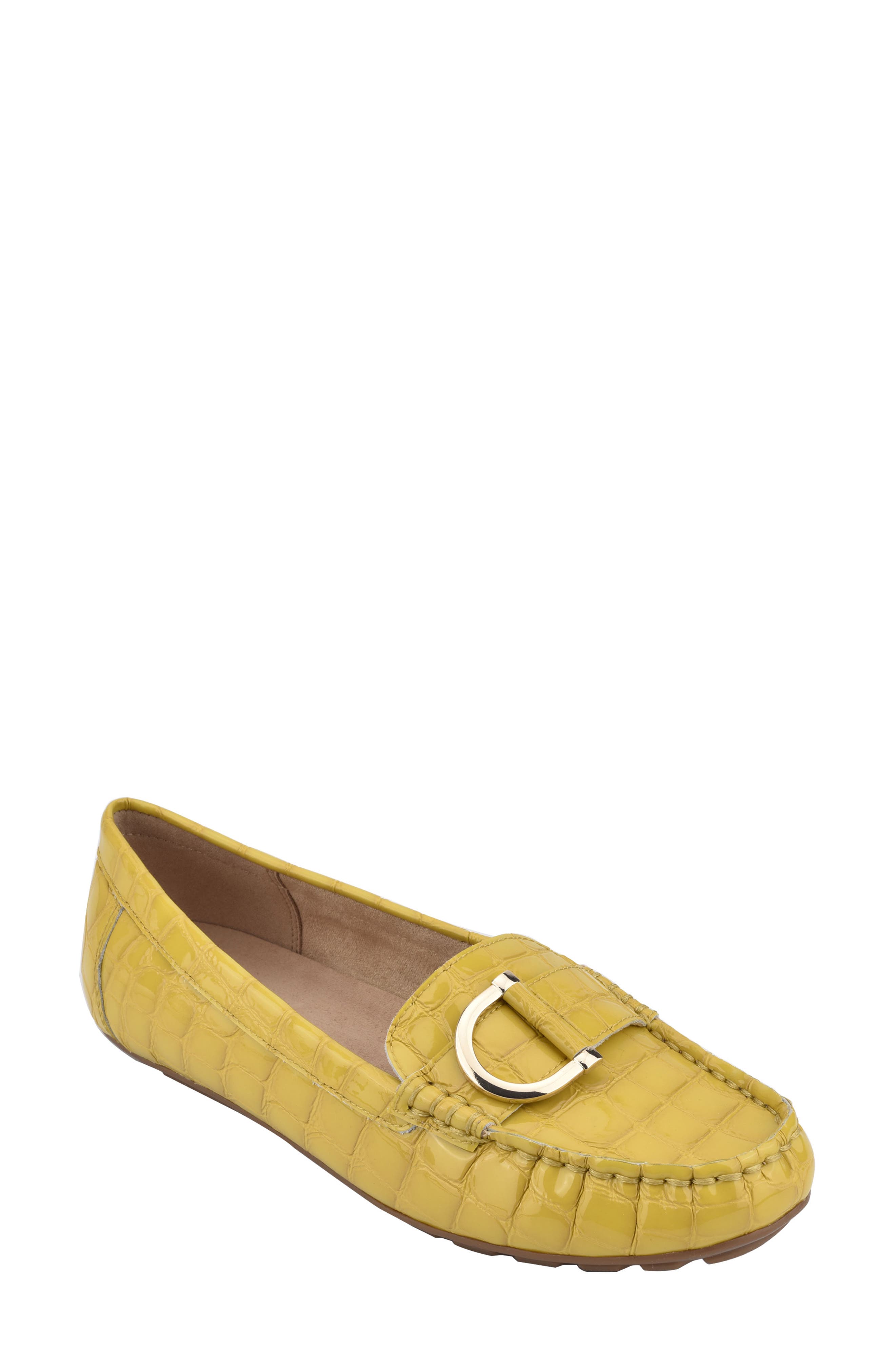 womens yellow slip on shoes
