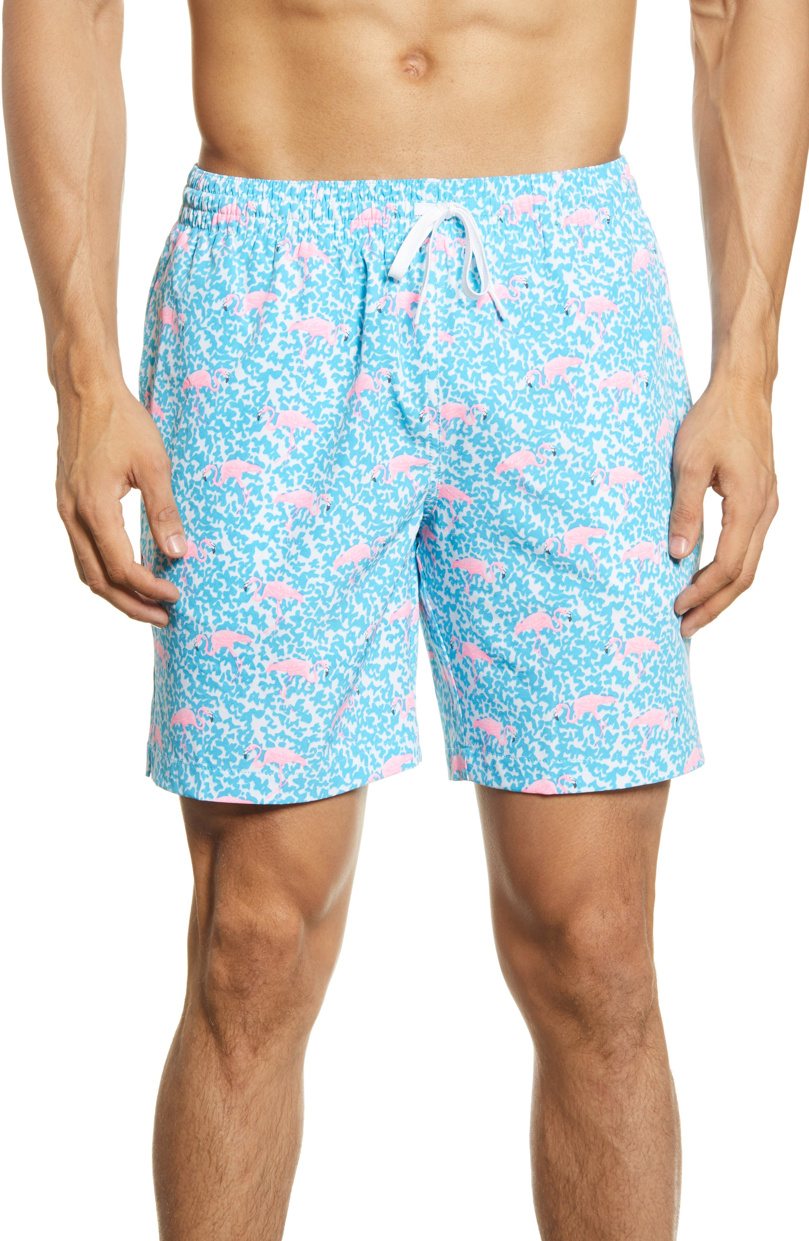 men's bright colored swim trunks