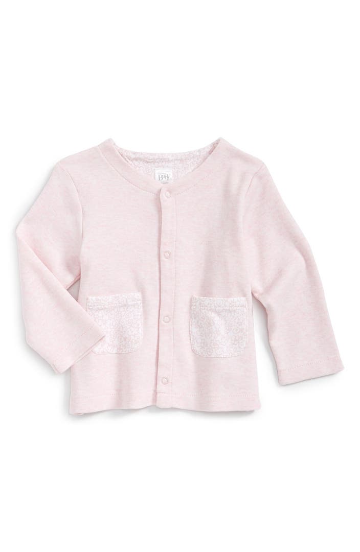 Nordstrom Baby Contrast Pocket Cotton Cardigan (Baby Girls) | Nordstrom